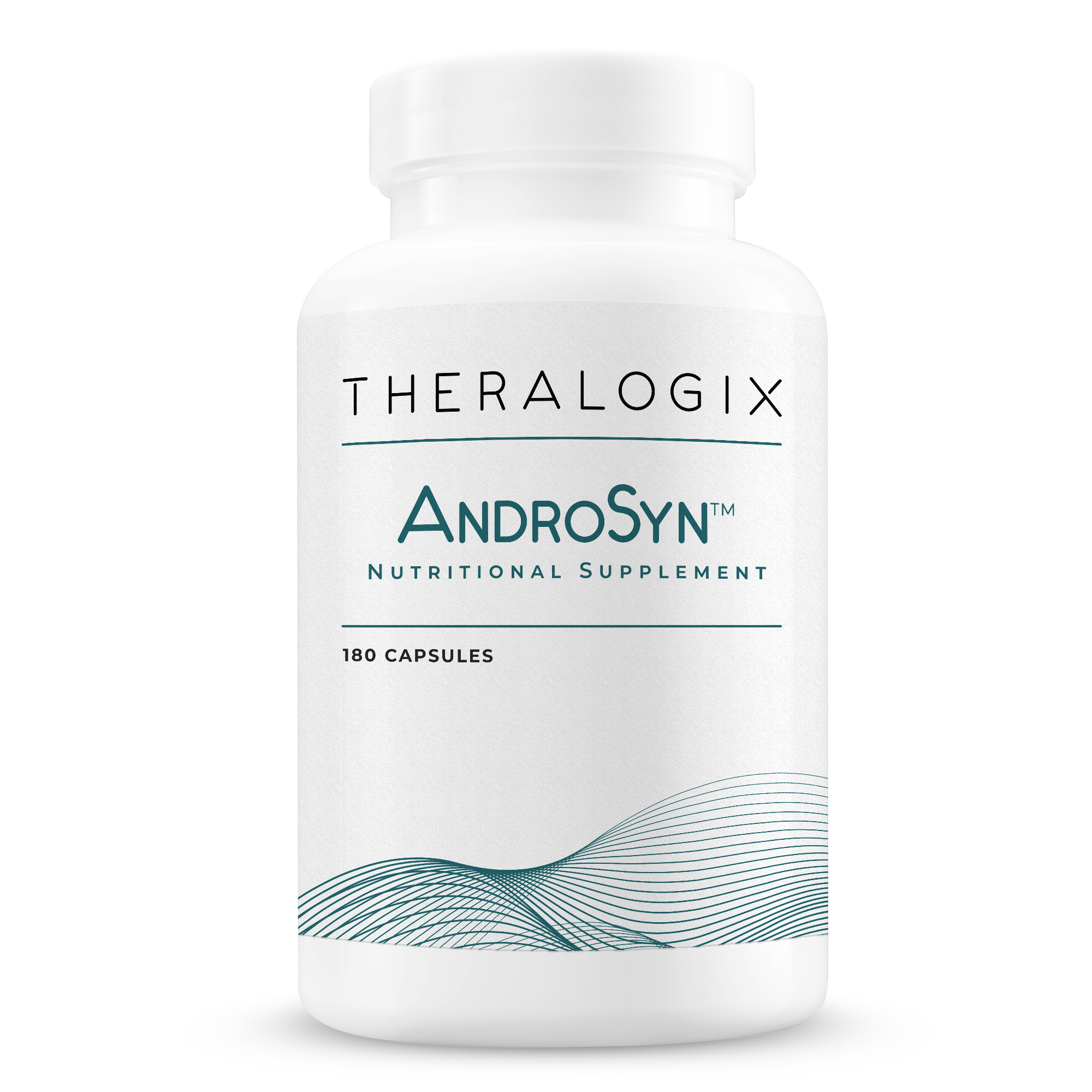 Theralogix AndroSyn nutritional supplement bottle on a white background