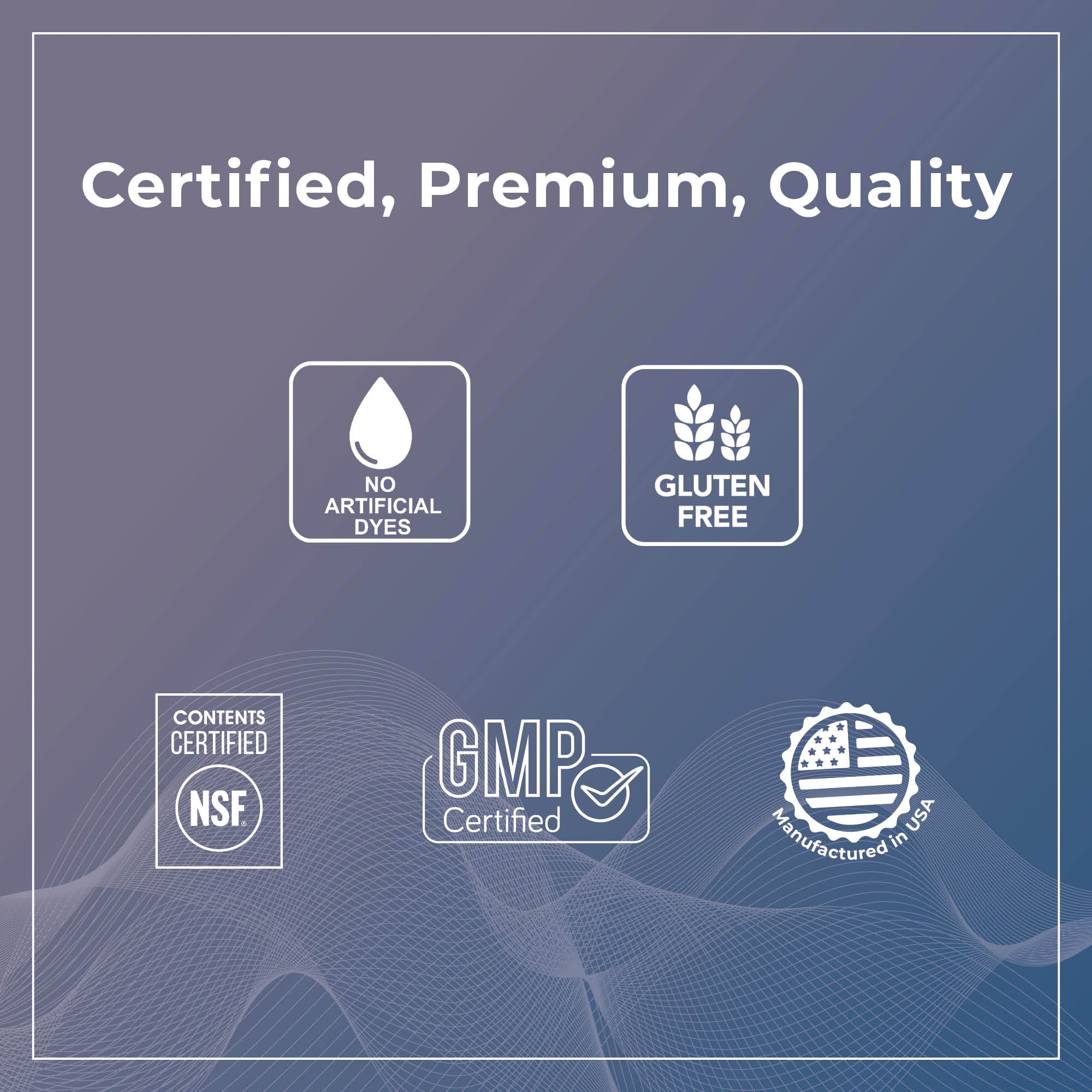 Gluten free and independently tested male fertility supplements.