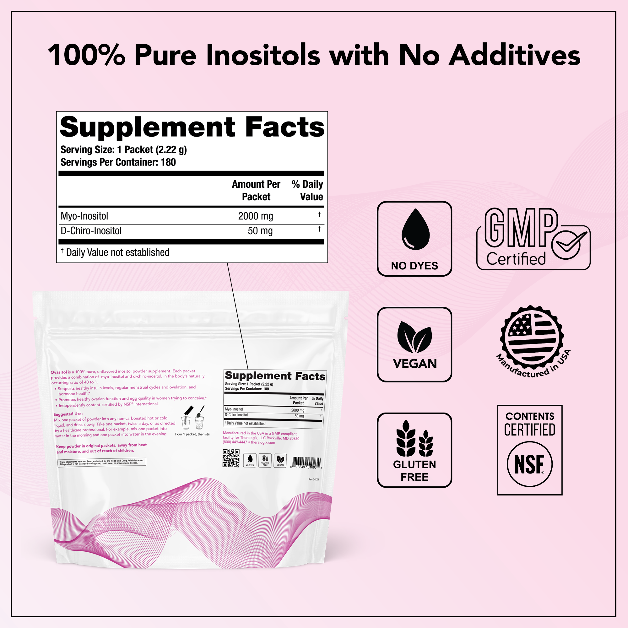 An inositol supplement for women to support hormone health