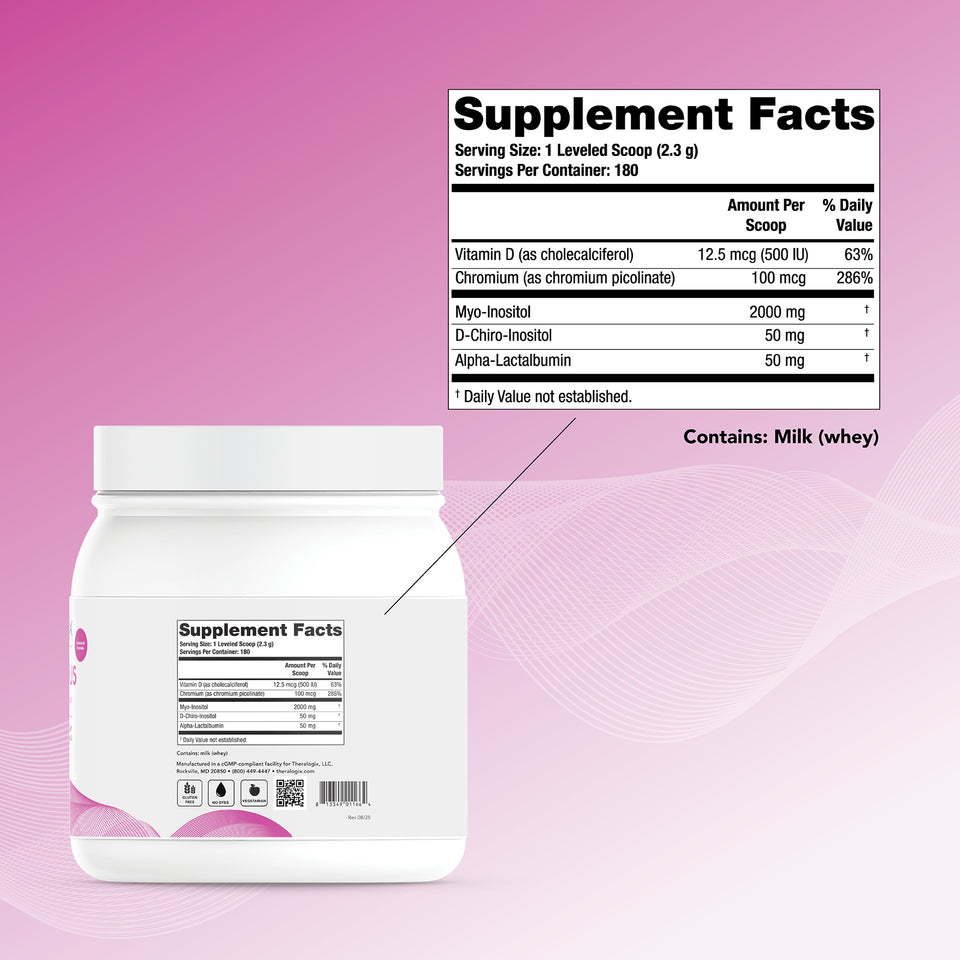 Theralogix ovasitol inositol myo inositol 40:1 inositol powder supplement