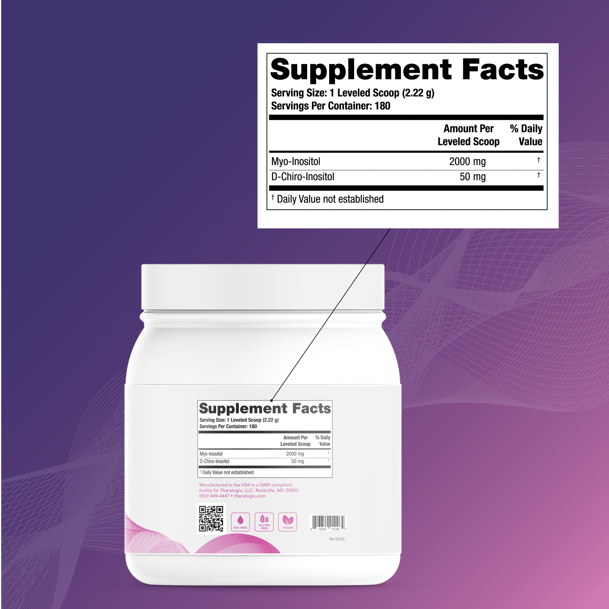 Ovasitol at a glance: The only NSF-certified 40:1 myo-inositol and d-chiro-inositol supplement.