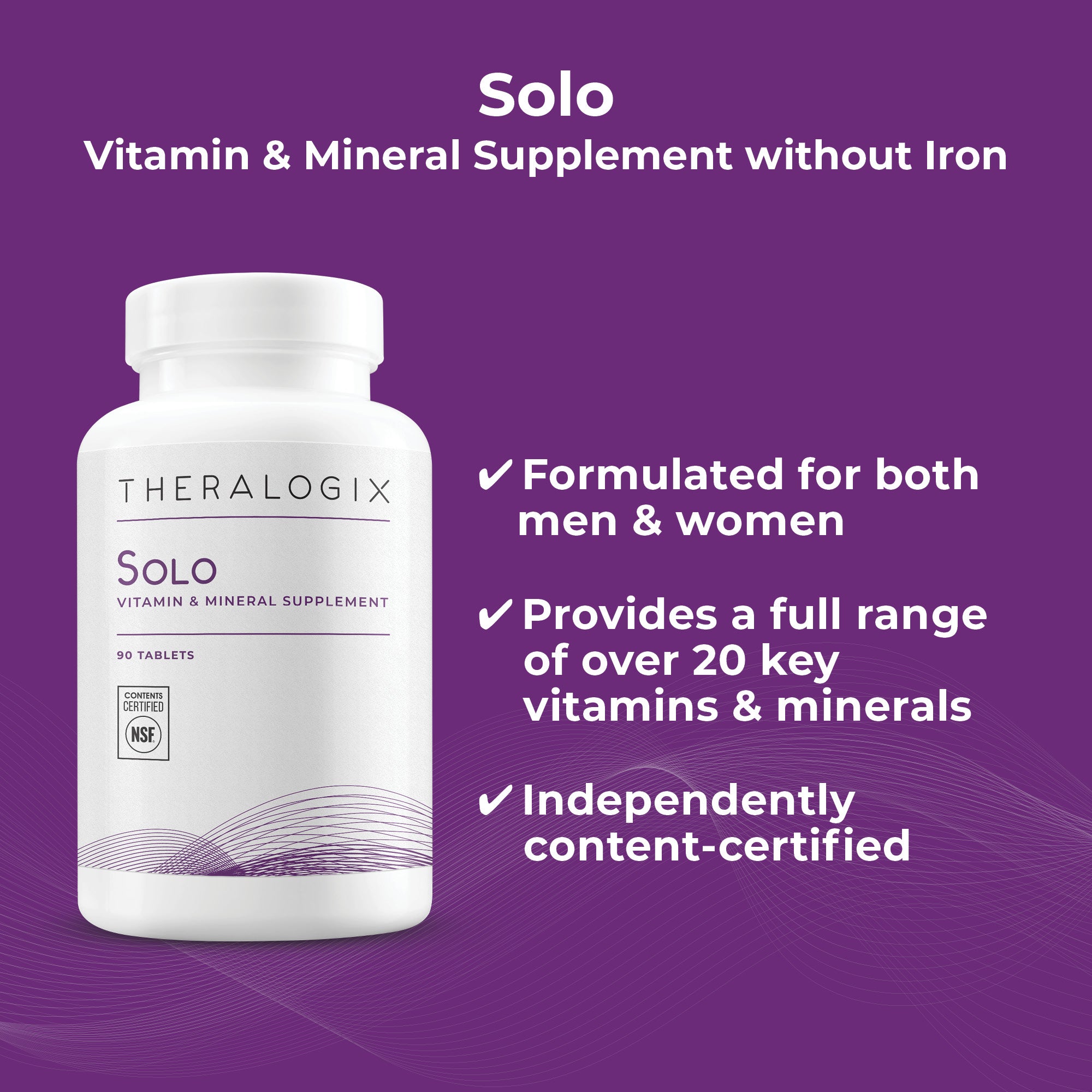 Formulated for both men and women with 20 key nutrients.