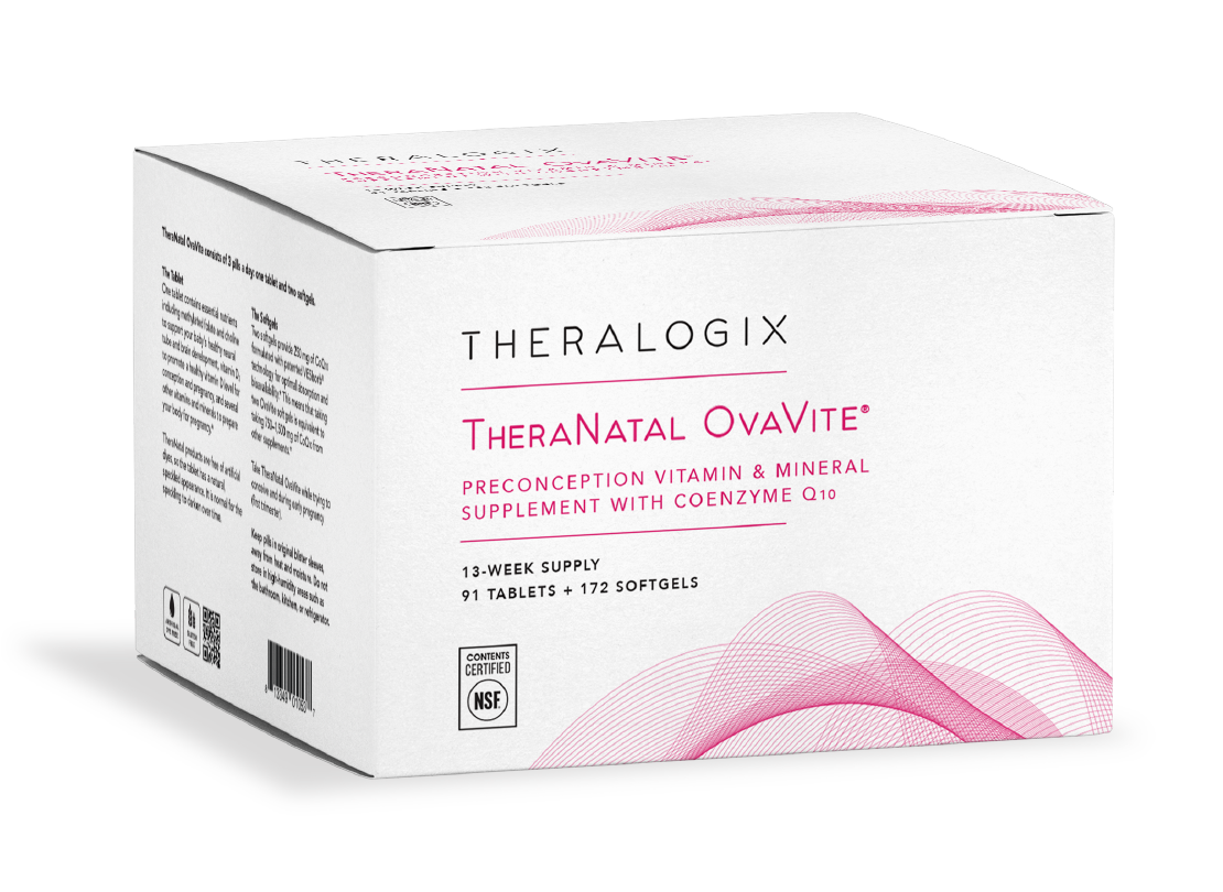 TheraNatal OvaVite fertility supplement with CoQ10 for women's reproductive health