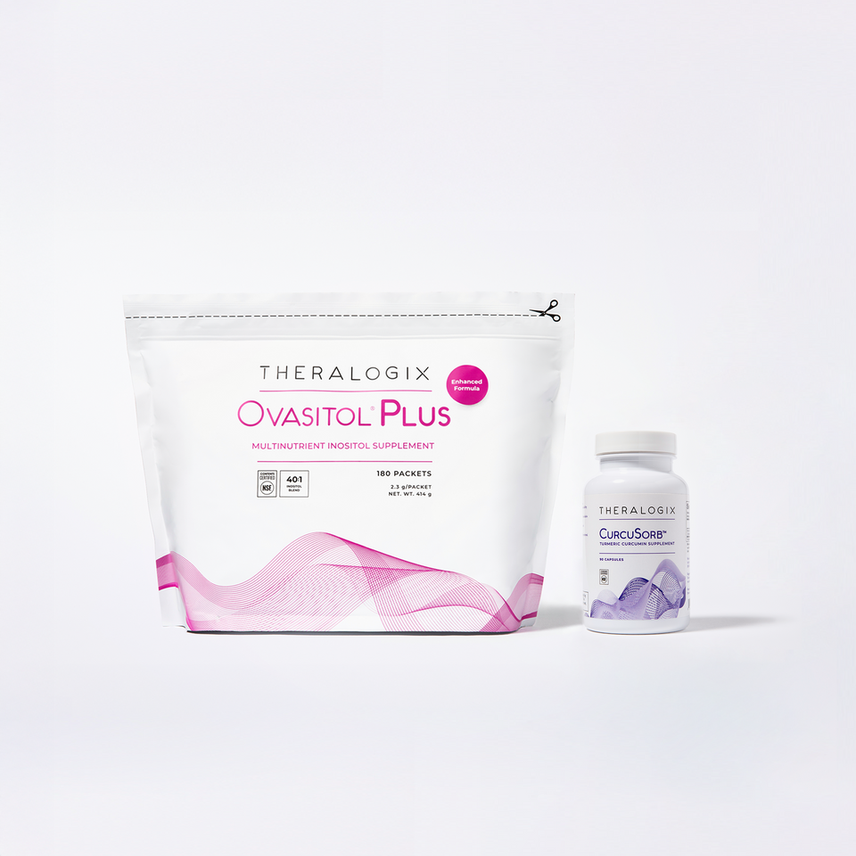 theralogix ovasitol plus and curcusorb turmeric curcumin supplement