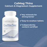 CalMag Thins are much smaller than other calcium supplements, offering an alternative to traditional, large calcium tablets.