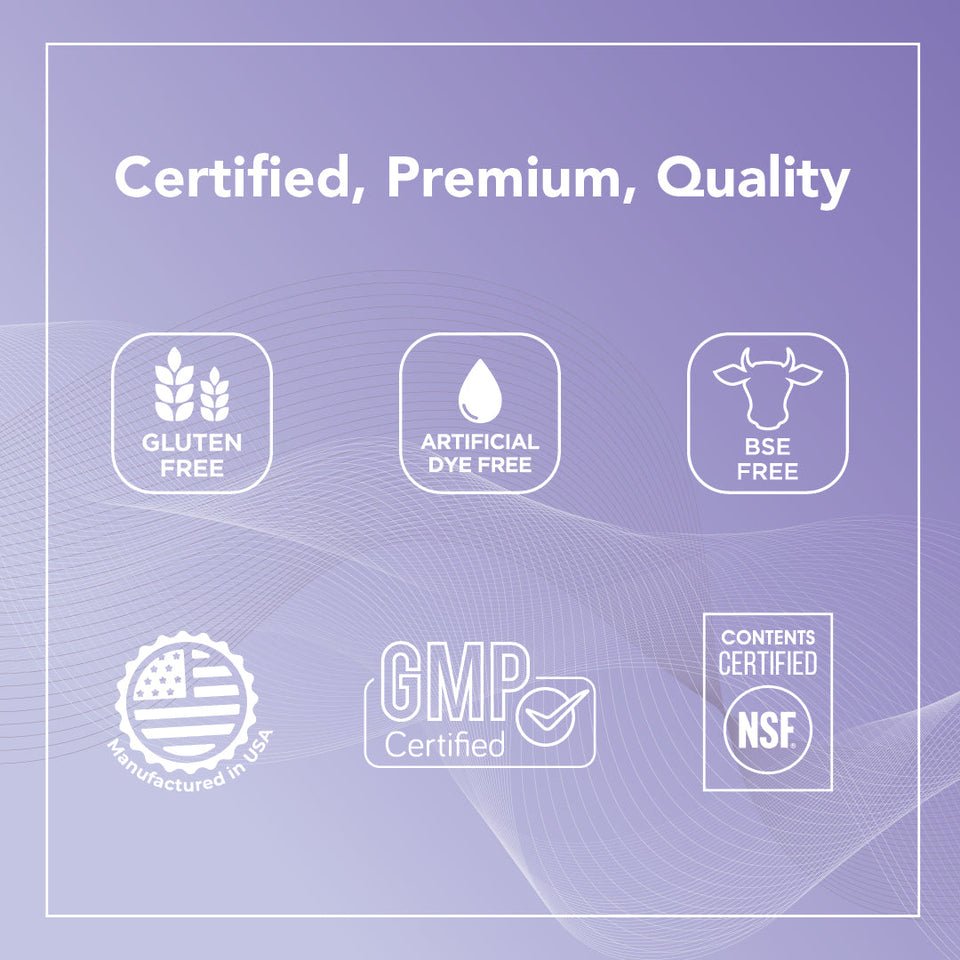 Certifications for NeoQ10 coQ10 supplement.