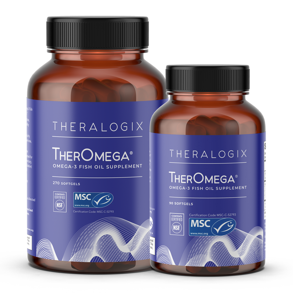 Physician recommended TherOmega Fish Oil supplements contain a highly purified omega-3 fish oil, sourced from 100% sustainable, wild-caught Alaska Pollock from the Bering Sea and the Gulf of Alaska.