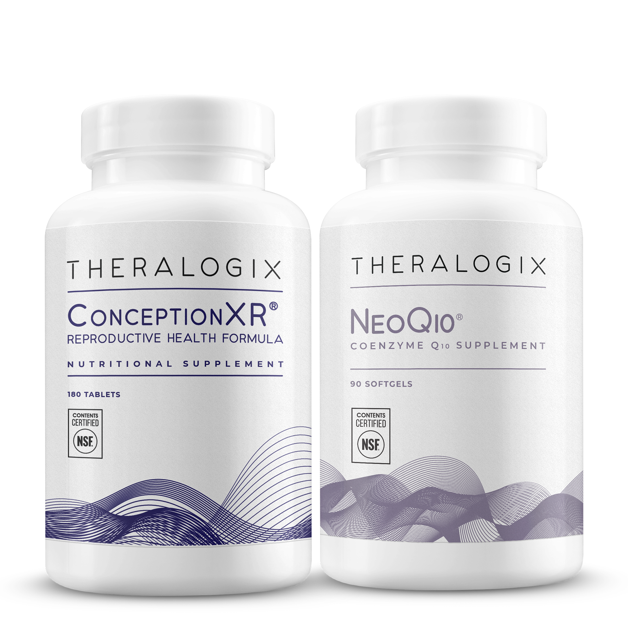 ConceptionXR Reproductive Health Formula + NeoQ10 bundles two of our most popular male fertility supplements to optimize sperm health.