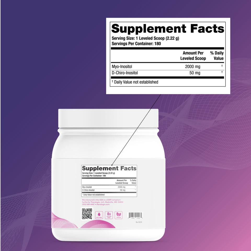 Ovasitol at a glance: The only NSF-certified 40:1 myo-inositol and d-chiro-inositol supplement.  