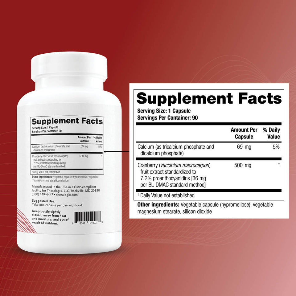 Red powder, gold standard: One capsule of TheraCran One each day may help reduce the risk of recurrent urinary tract infections (UTIs) in healthy women.**