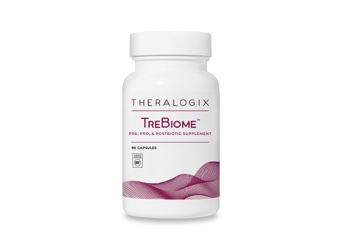 Theralogix TreBiome prebiotic, probiotic, and postbiotic synbiotic supplement