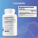 CurcuSorb turmeric curcumin supplement facts panel.