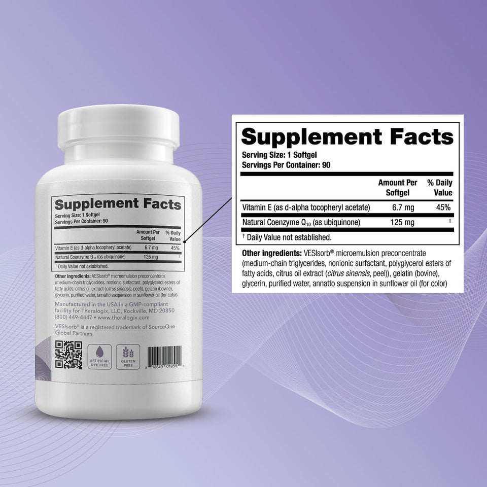 NeoQ10 coq10 supplement facts