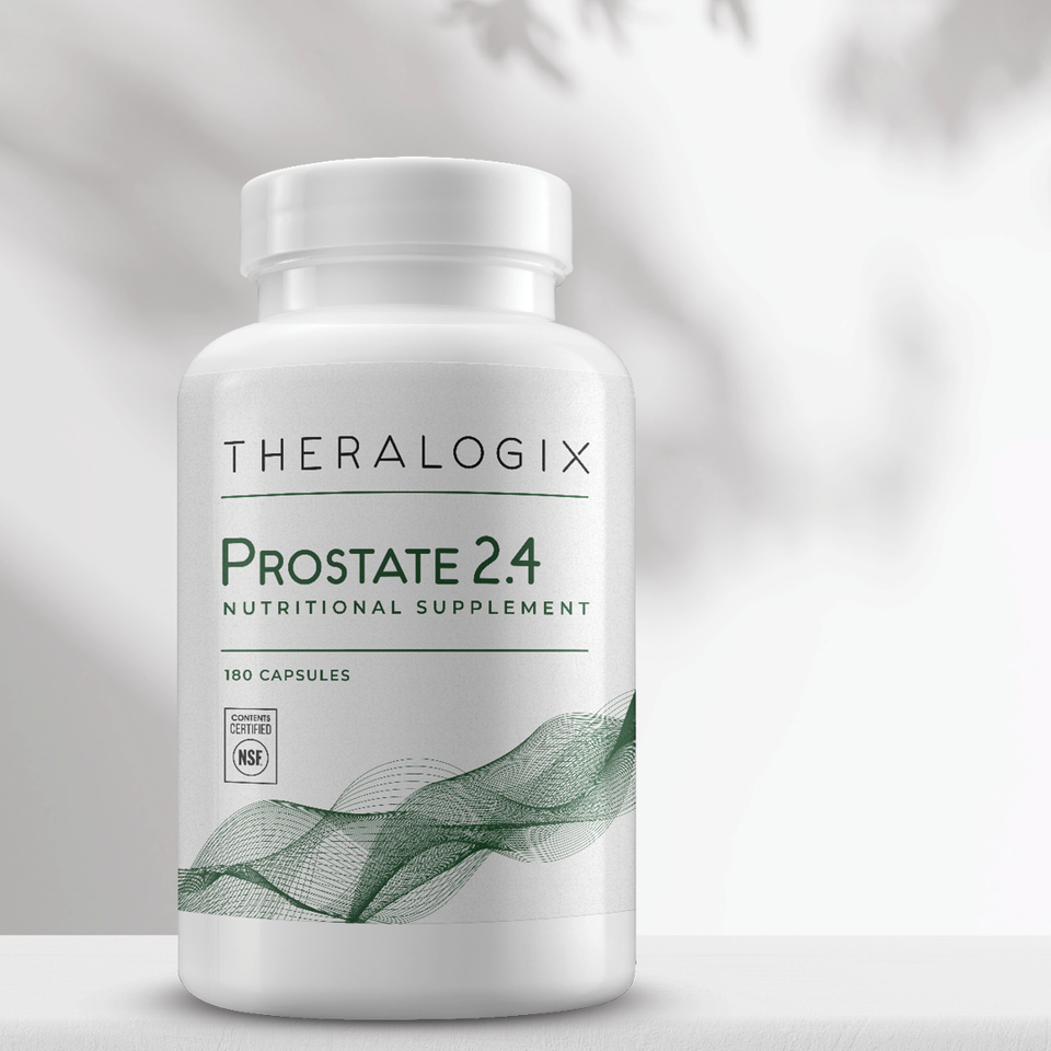A prostate support supplement for men created by Theralogix