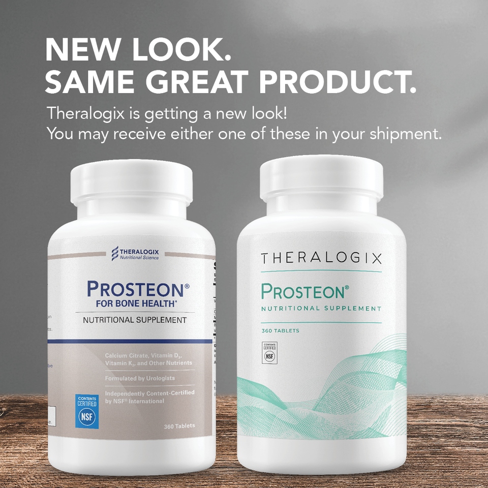 Prosteon delivers a synergistic combination of calcium citrate, vitamin D3, magnesium, vitamin K2, and boron to maintain bone strength.